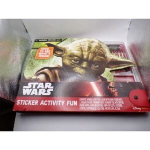 Star Wars Yoda‎ Sticker Activity Fun Set Tara Toy Glow Stickers Crayons 2015